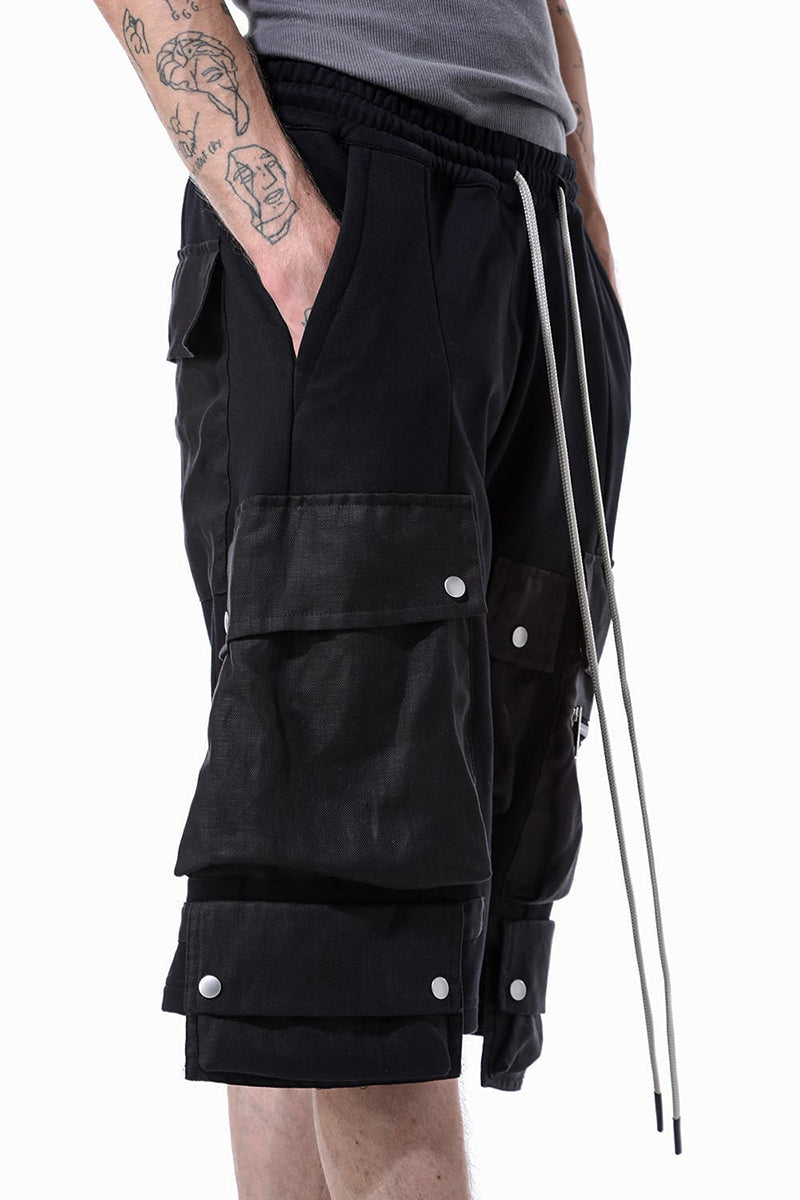 LINEN COMBI SWEAT SHORTS