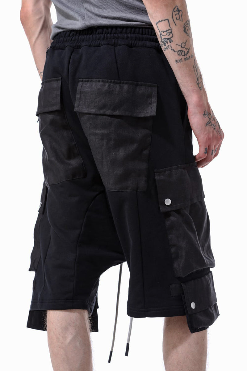 LINEN COMBI SWEAT SHORTS