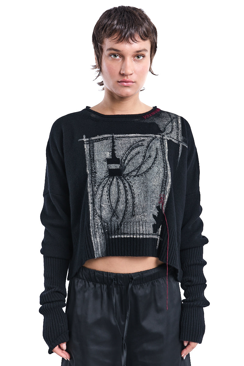 WOOL CROPPED JERSEY