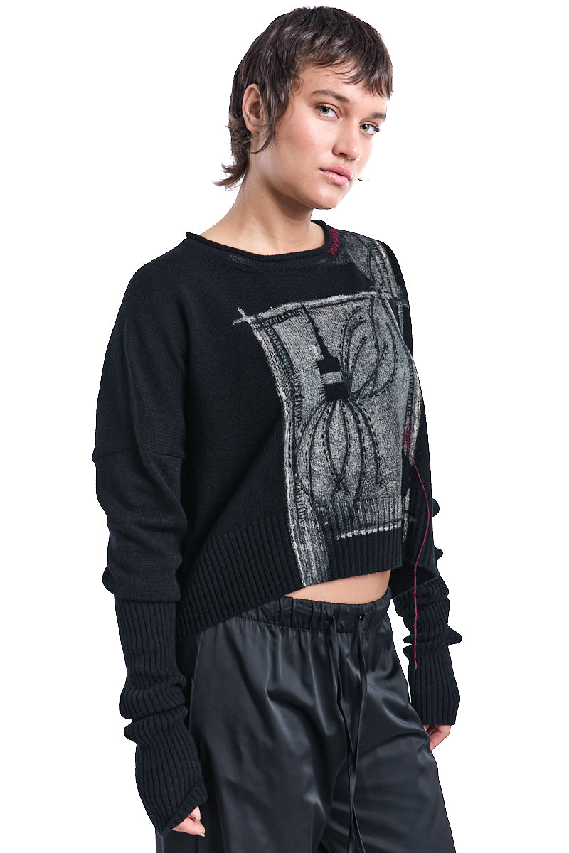 WOOL CROPPED JERSEY
