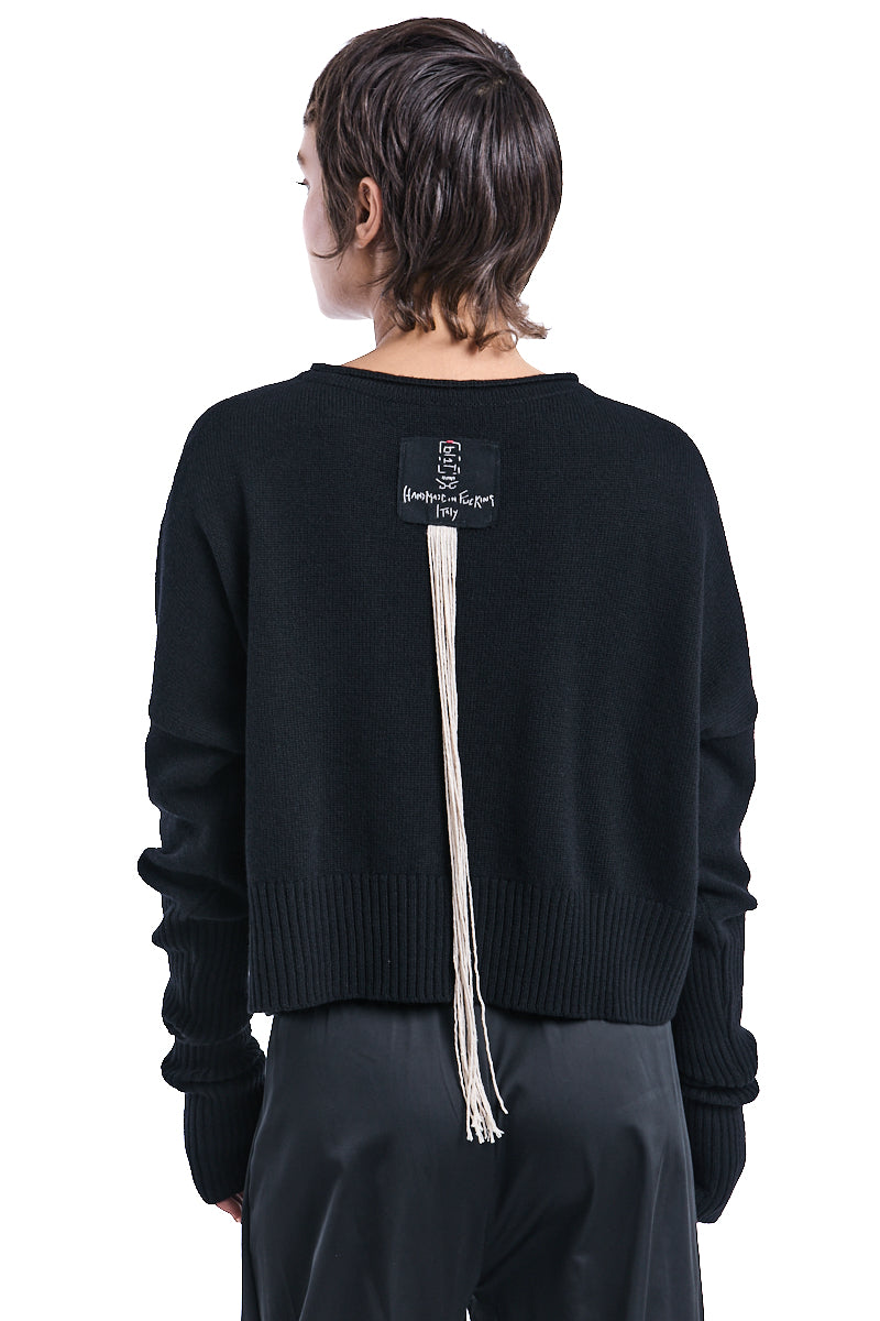 WOOL CROPPED JERSEY