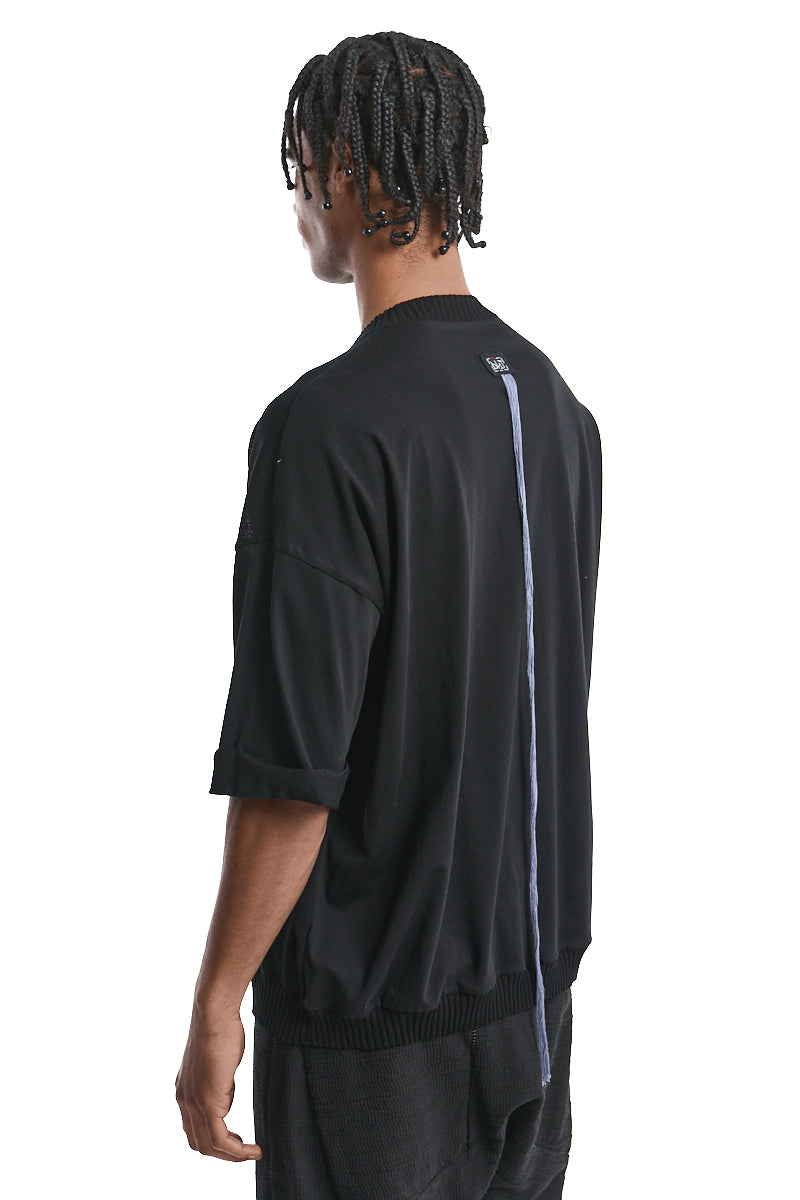 BLACK KNITTED TOP