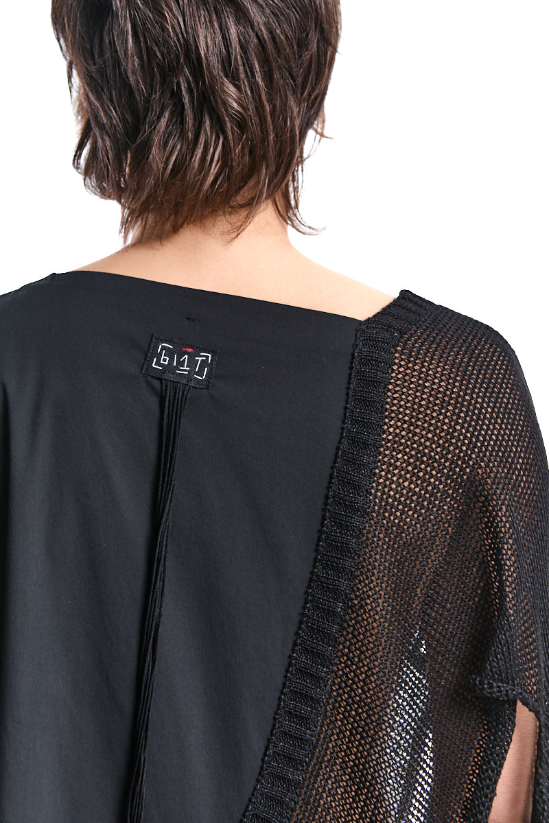 HAND-MADE ASYMMETRIC KNIT TOP