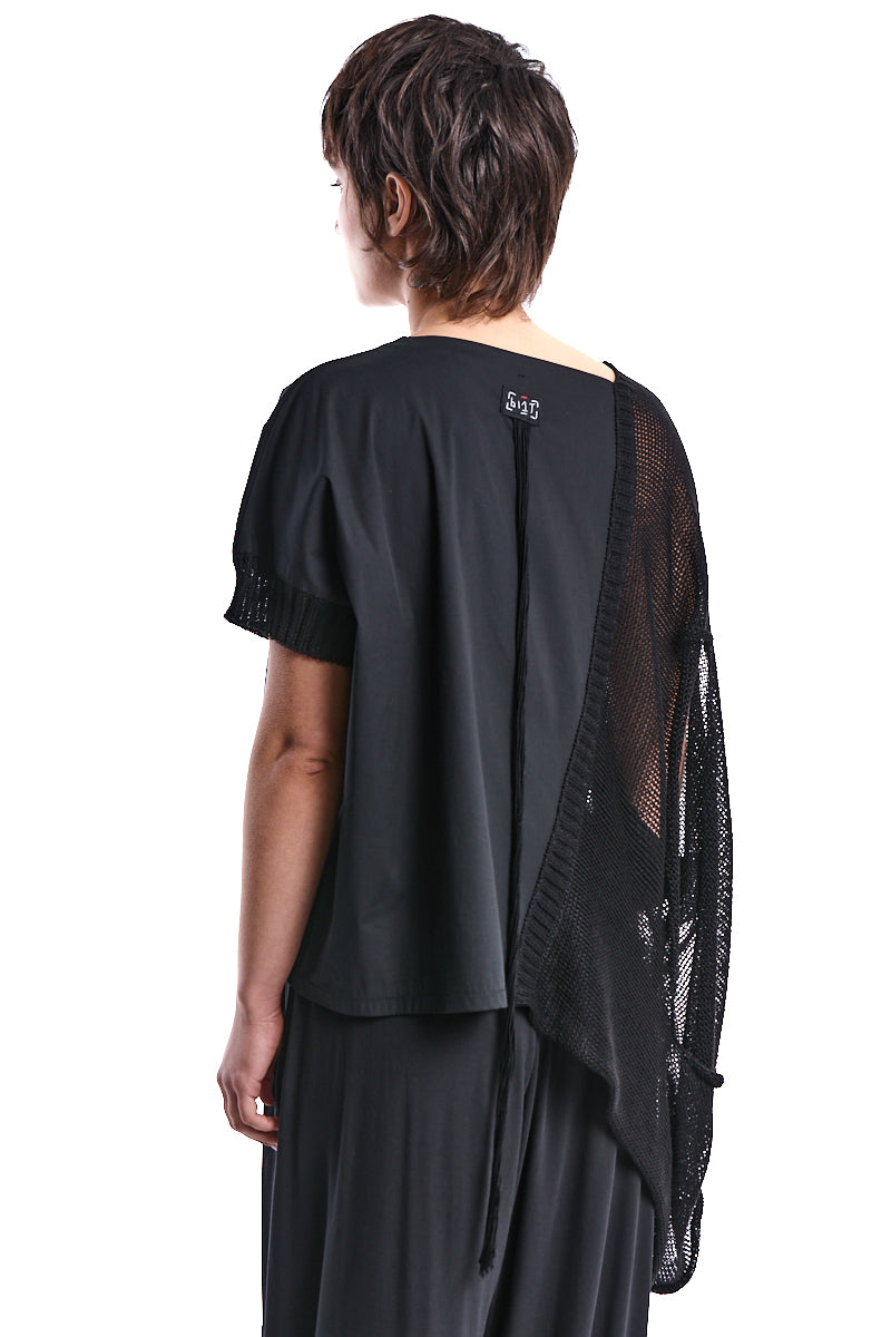 HAND-MADE ASYMMETRIC KNIT TOP