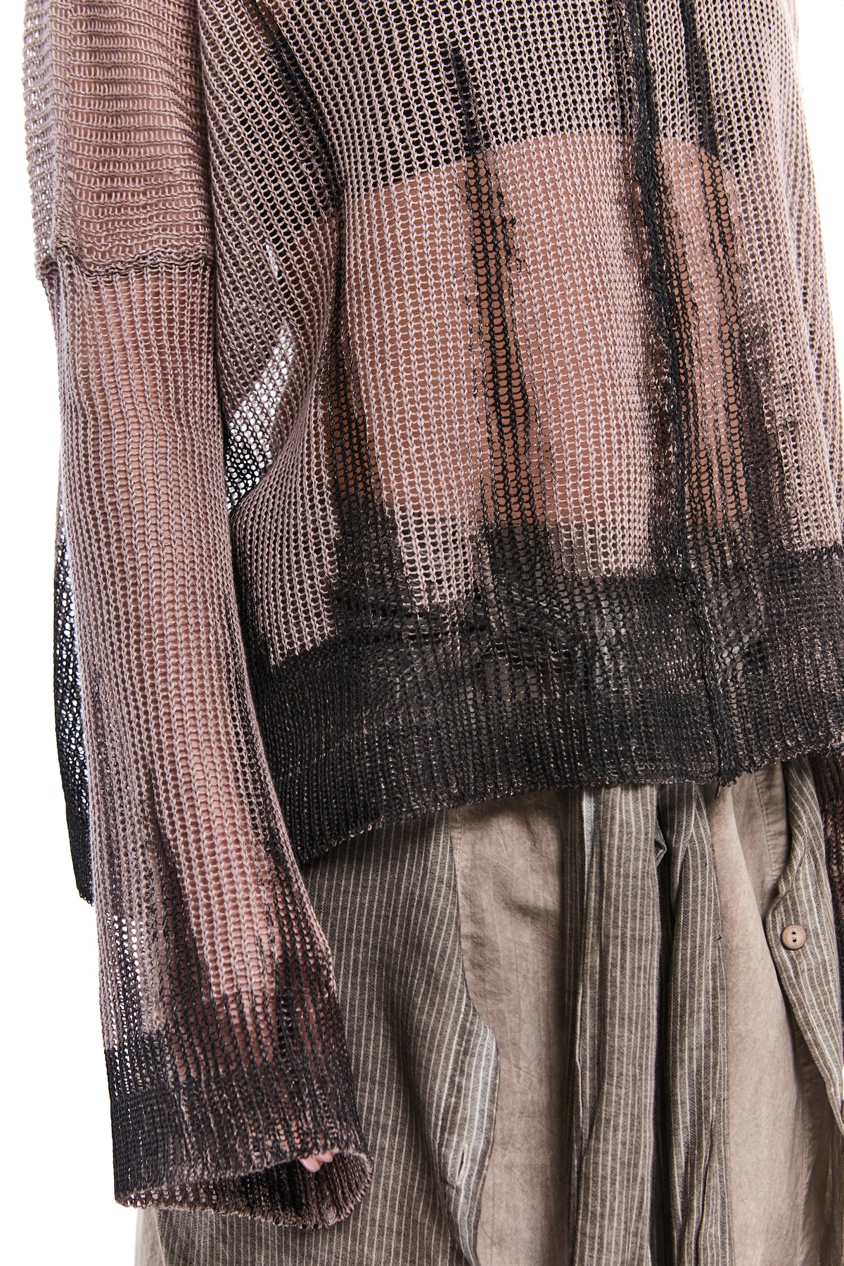 HAND-PAINTED LINEN KNIT TOP