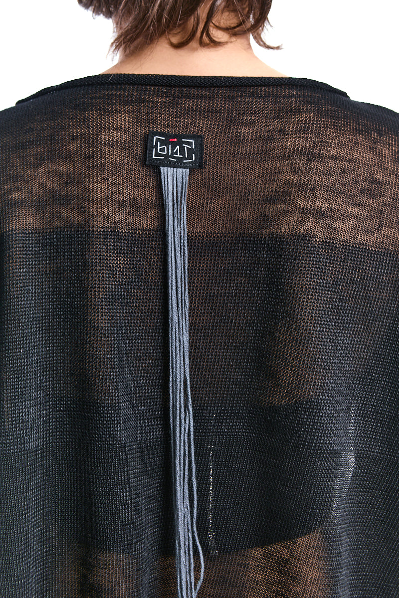 OVERSIZE KNITED LINEN CROP TOP