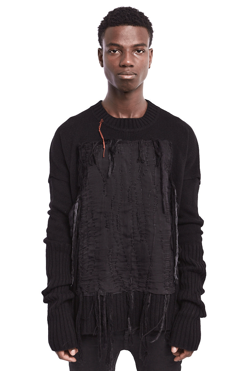 BLACK WOOL JERSEY