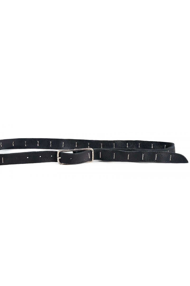 RUNA BLACK BULLSKIN LEATHER BELT