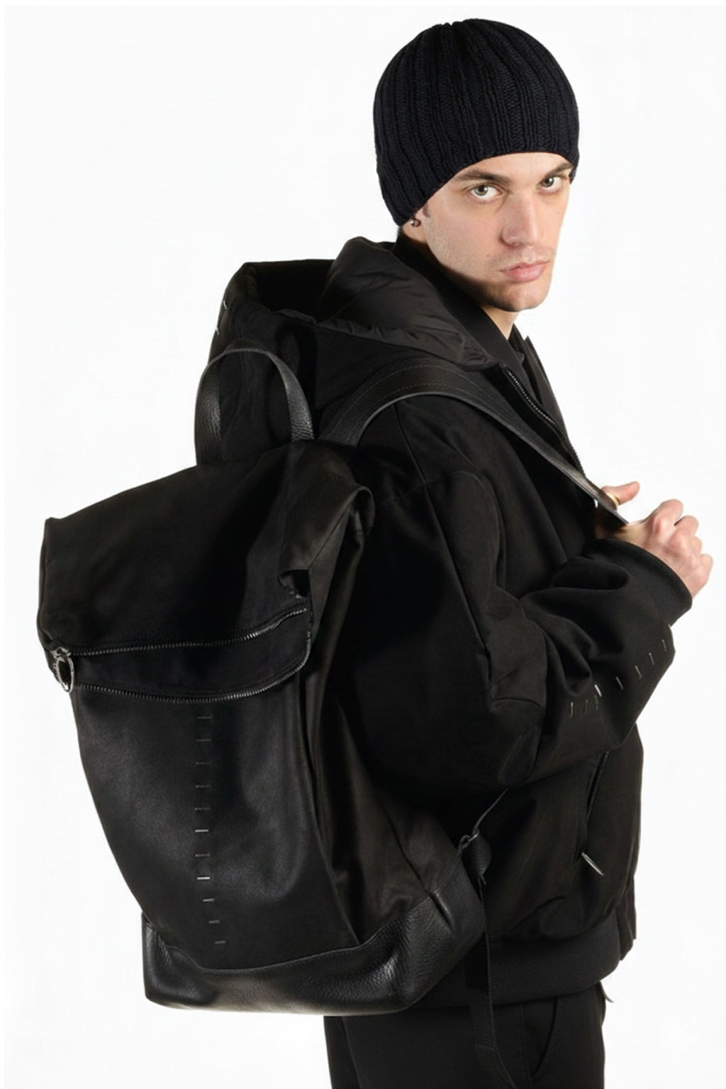 NUBUCK CALF LEATHER BACKPACK