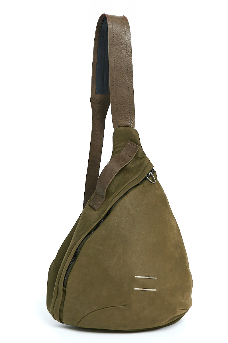 OLIVE COWHIDE LEATHER BACKPACK