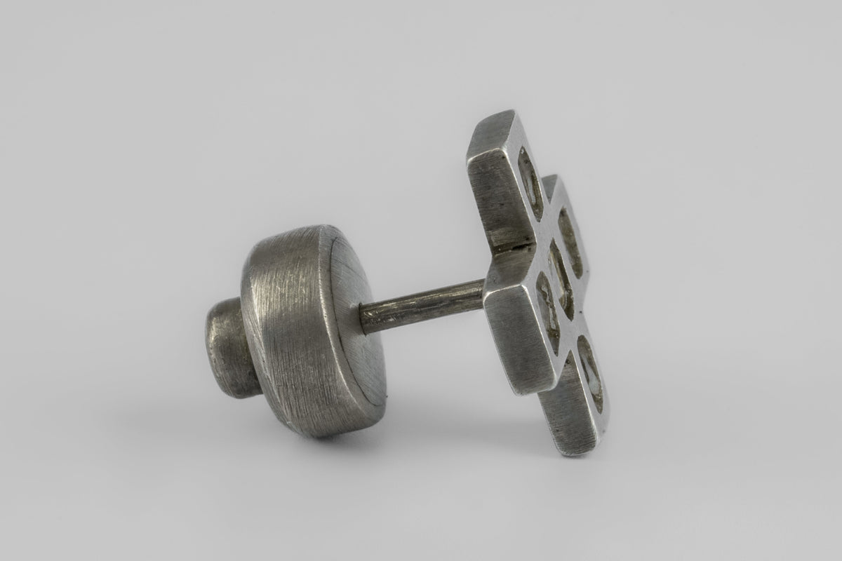 Plus Earring (Mega Pavé, 12mm, DA+DIA)