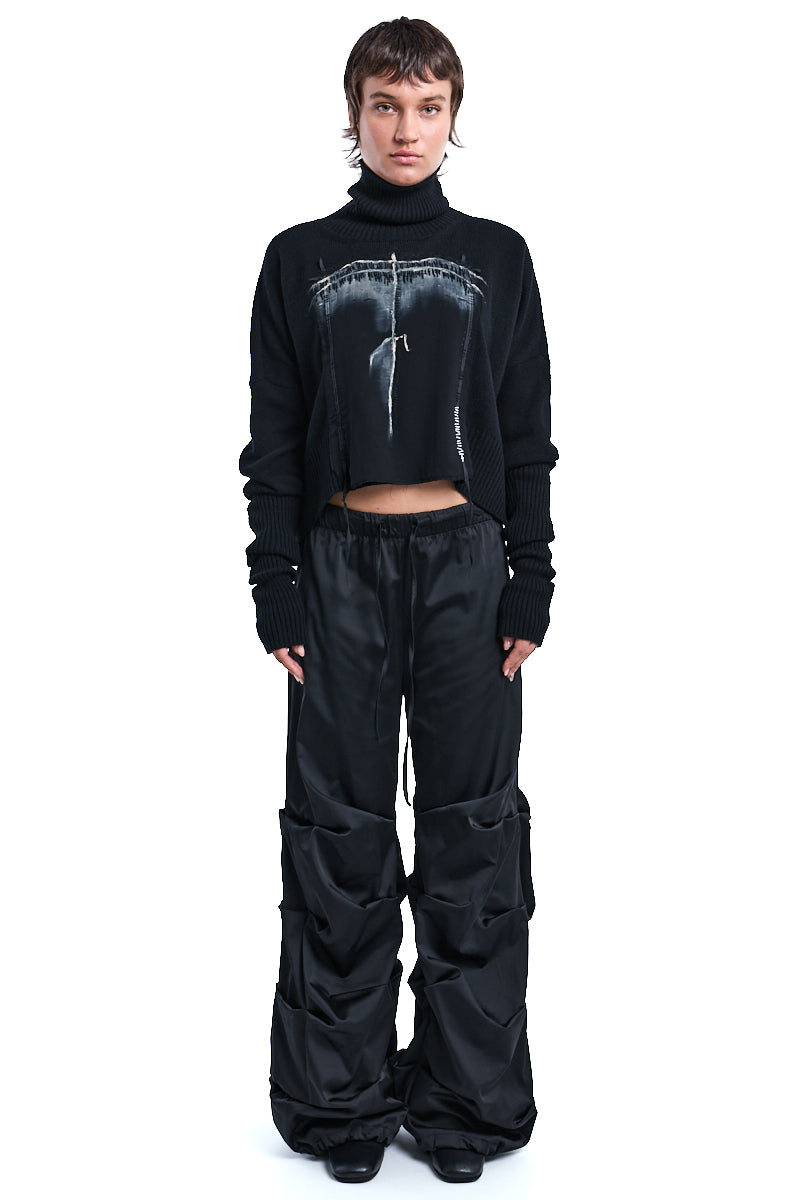 HIGH NECK CROPPED JERSEY