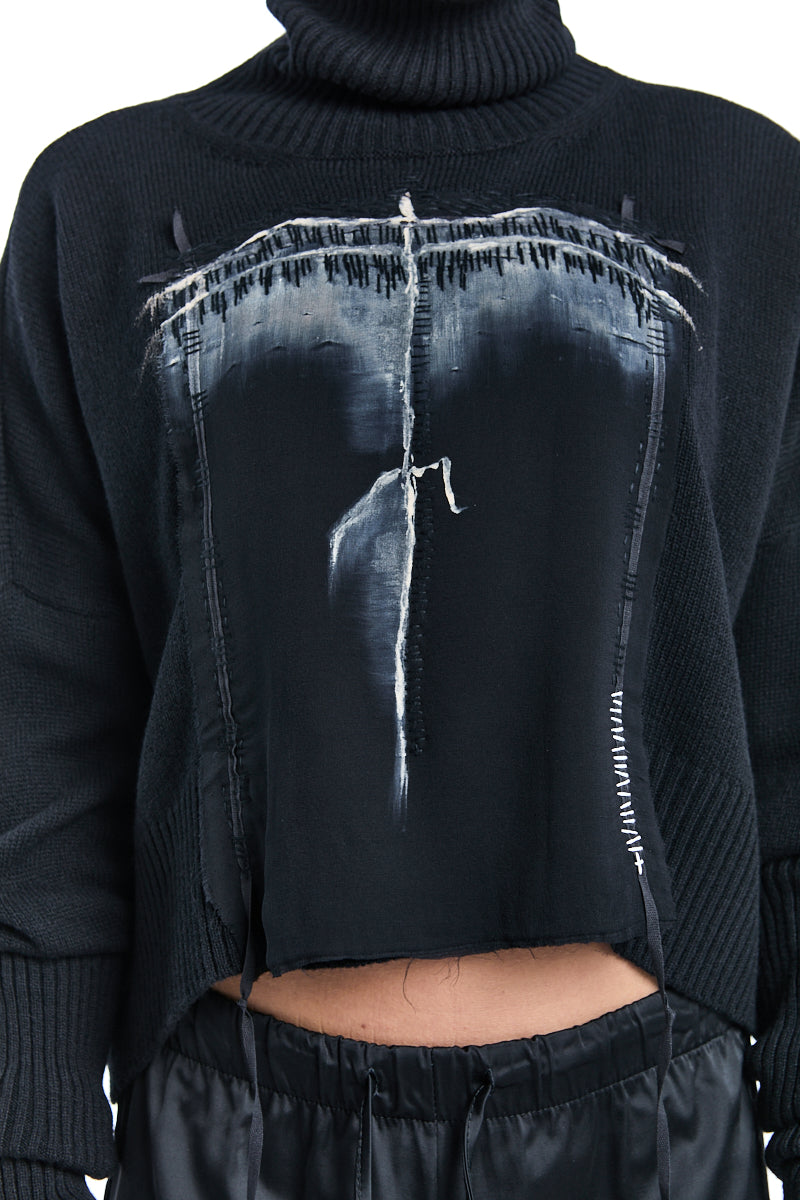 HIGH NECK CROPPED JERSEY