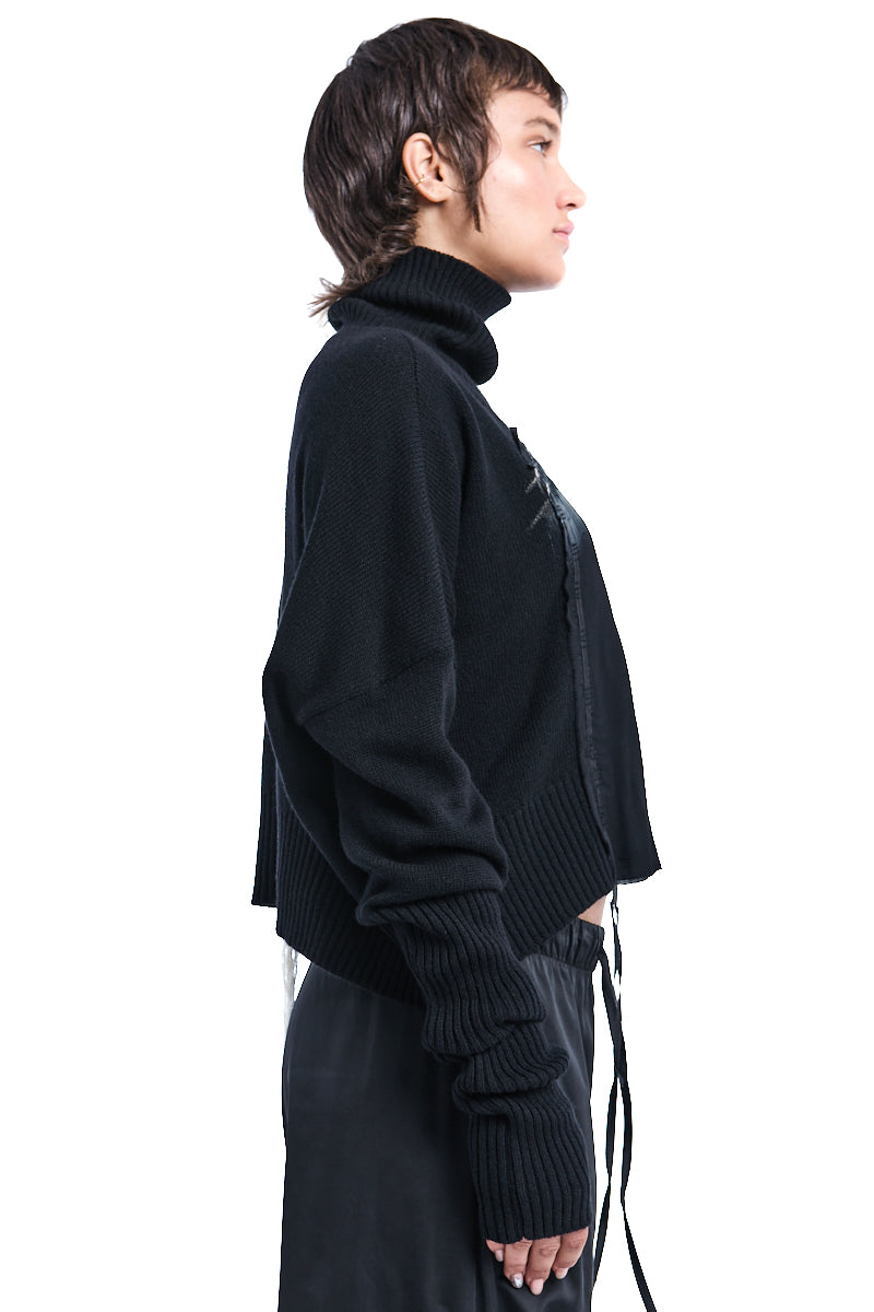 HIGH NECK CROPPED JERSEY