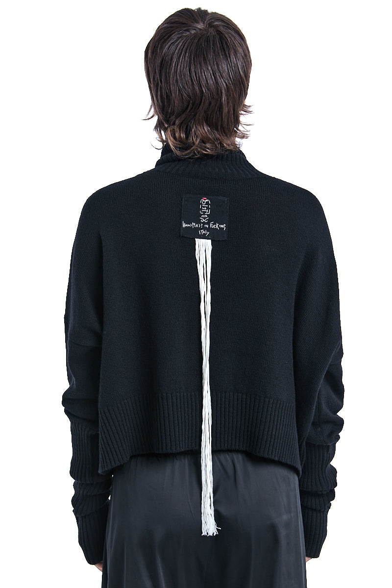 HIGH NECK CROPPED JERSEY