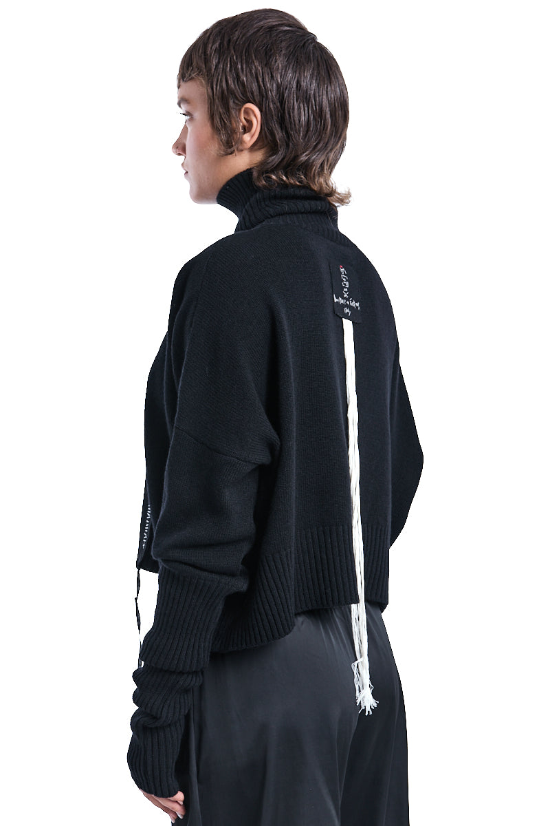 HIGH NECK CROPPED JERSEY