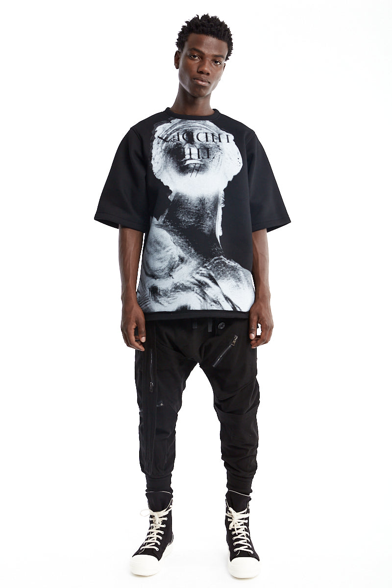 BLACK PRINT HEAVY TOP