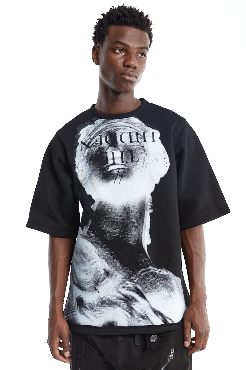 BLACK PRINT HEAVY TOP