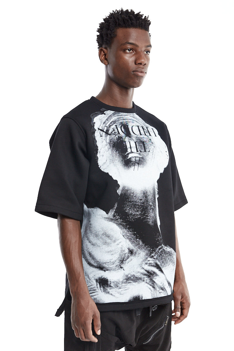 BLACK PRINT HEAVY TOP