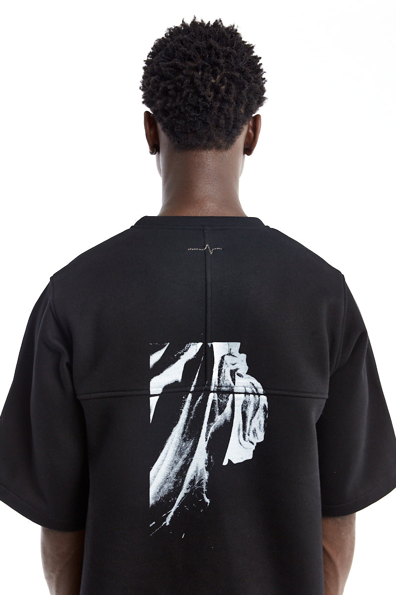 BLACK PRINT HEAVY TOP