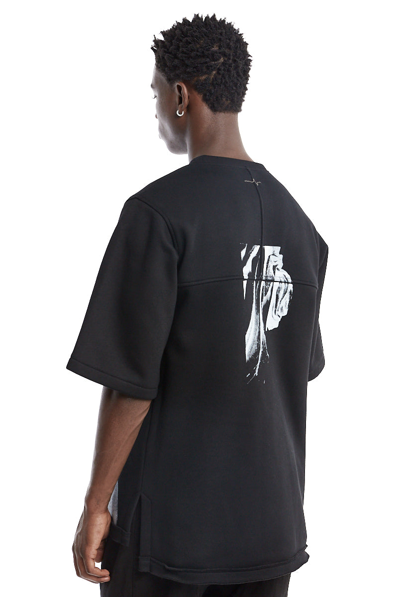 BLACK PRINT HEAVY TOP