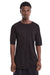 BLACK LINEN BLEND TEE