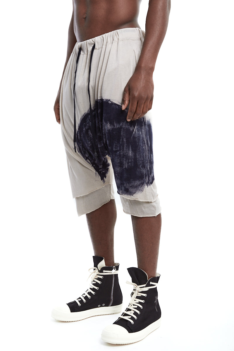 OATMEAL PRINT SHORT PANTS