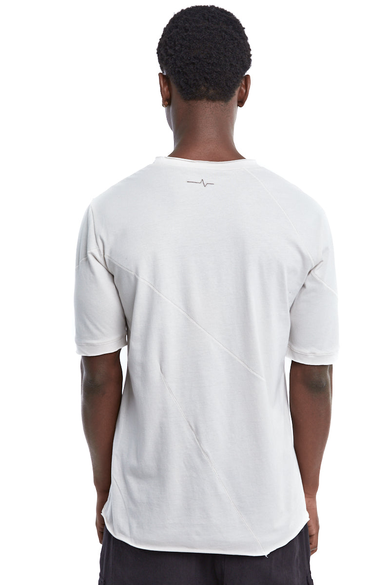 OYSTER GREY SCAR STITCHING TEE