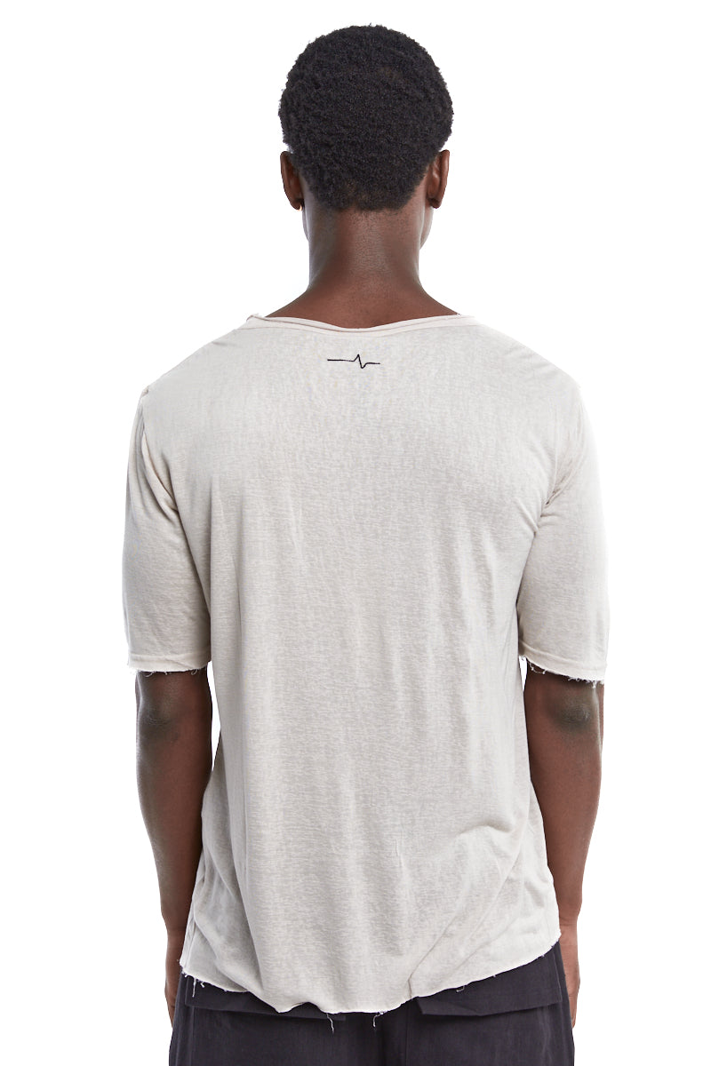 OATMEAL LINES TEE