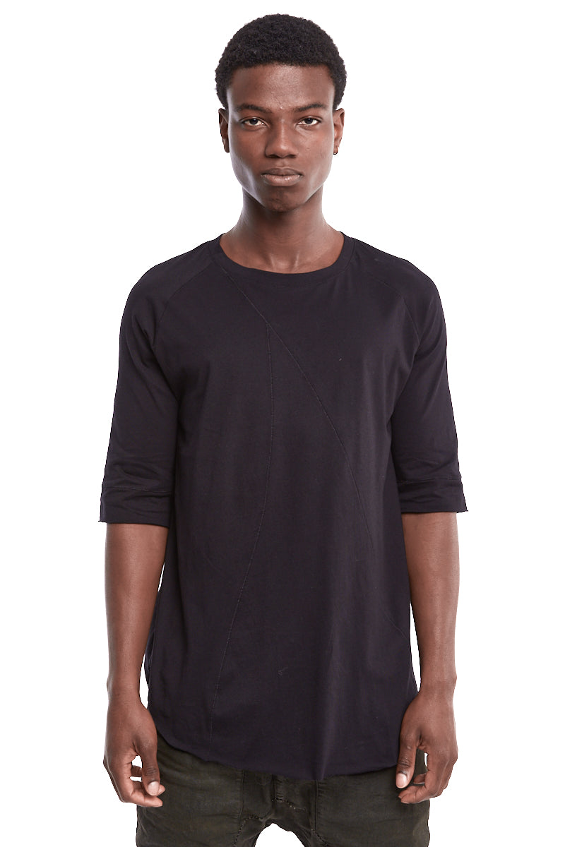BLACK HALF SLEEVES TEE
