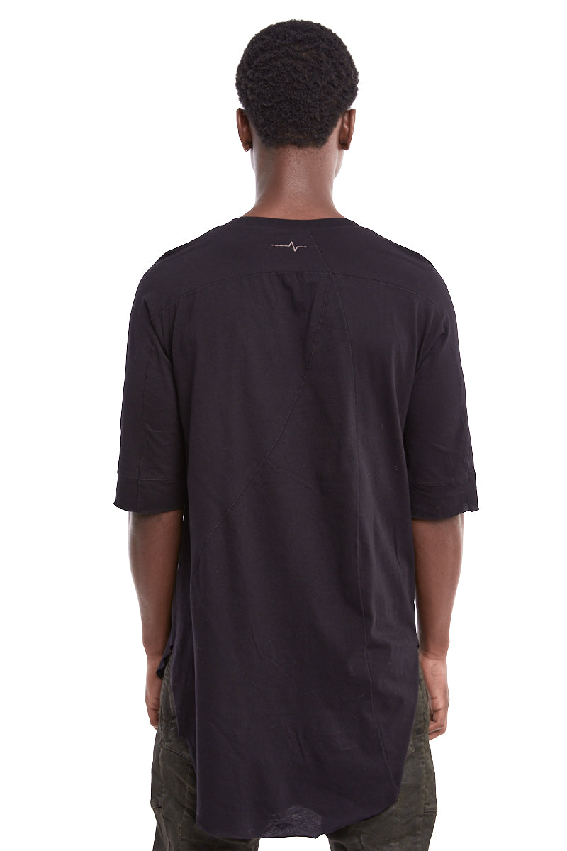 BLACK HALF SLEEVES TEE