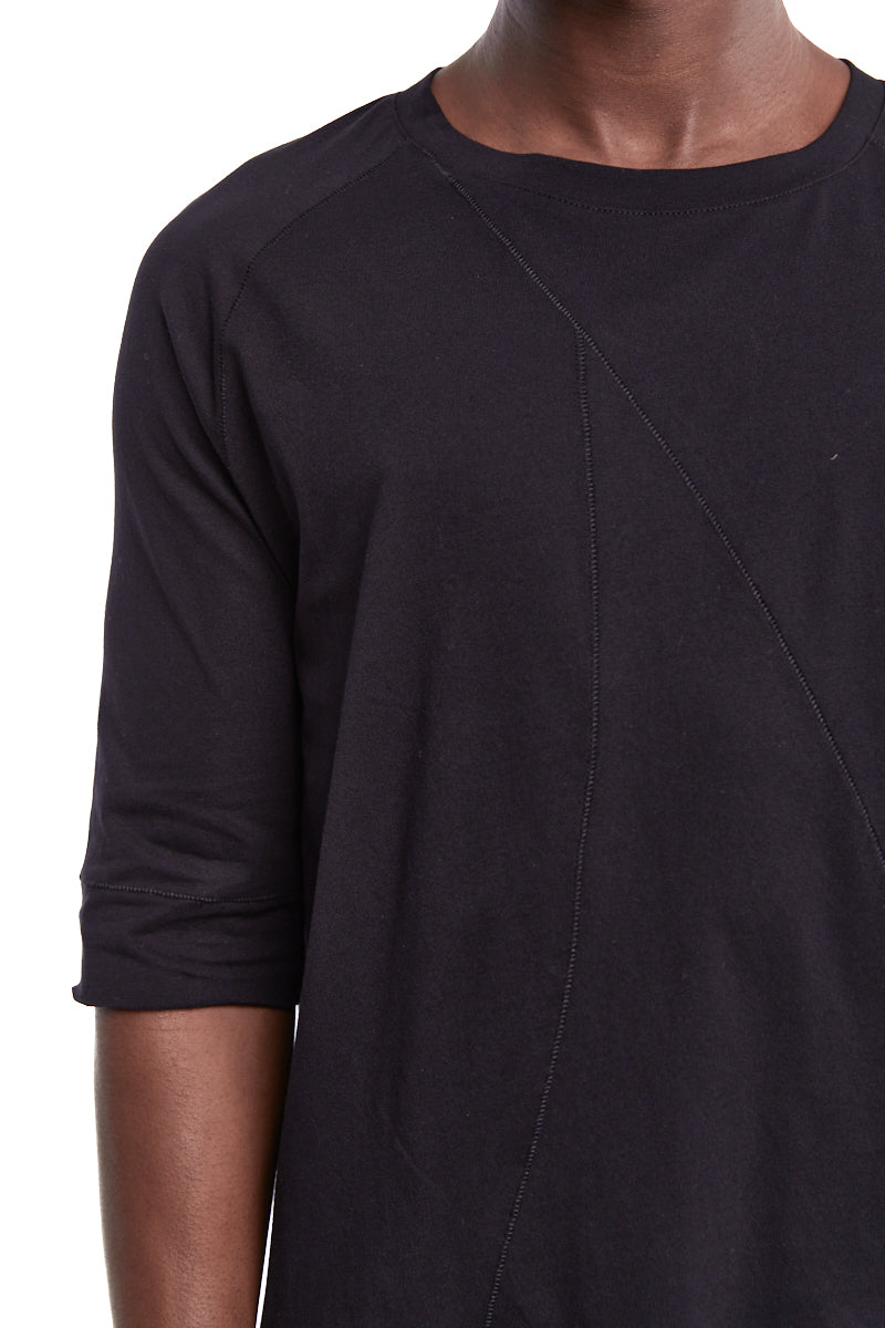 BLACK HALF SLEEVES TEE