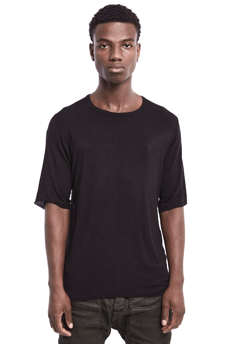 BLACK MOVMENT CASHMERE BLEND TEE