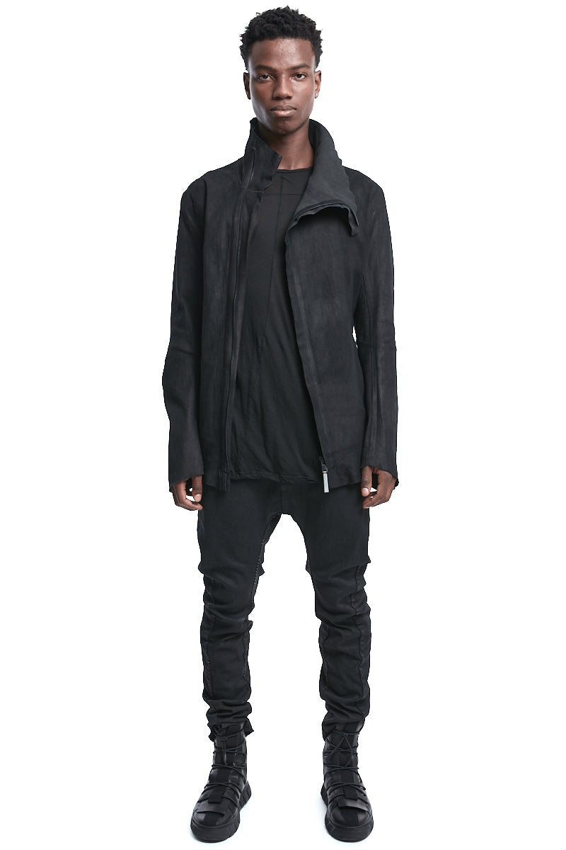 DORSAL STRETCH LEATHER JACKET