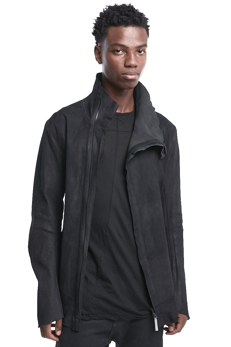 DORSAL STRETCH LEATHER JACKET