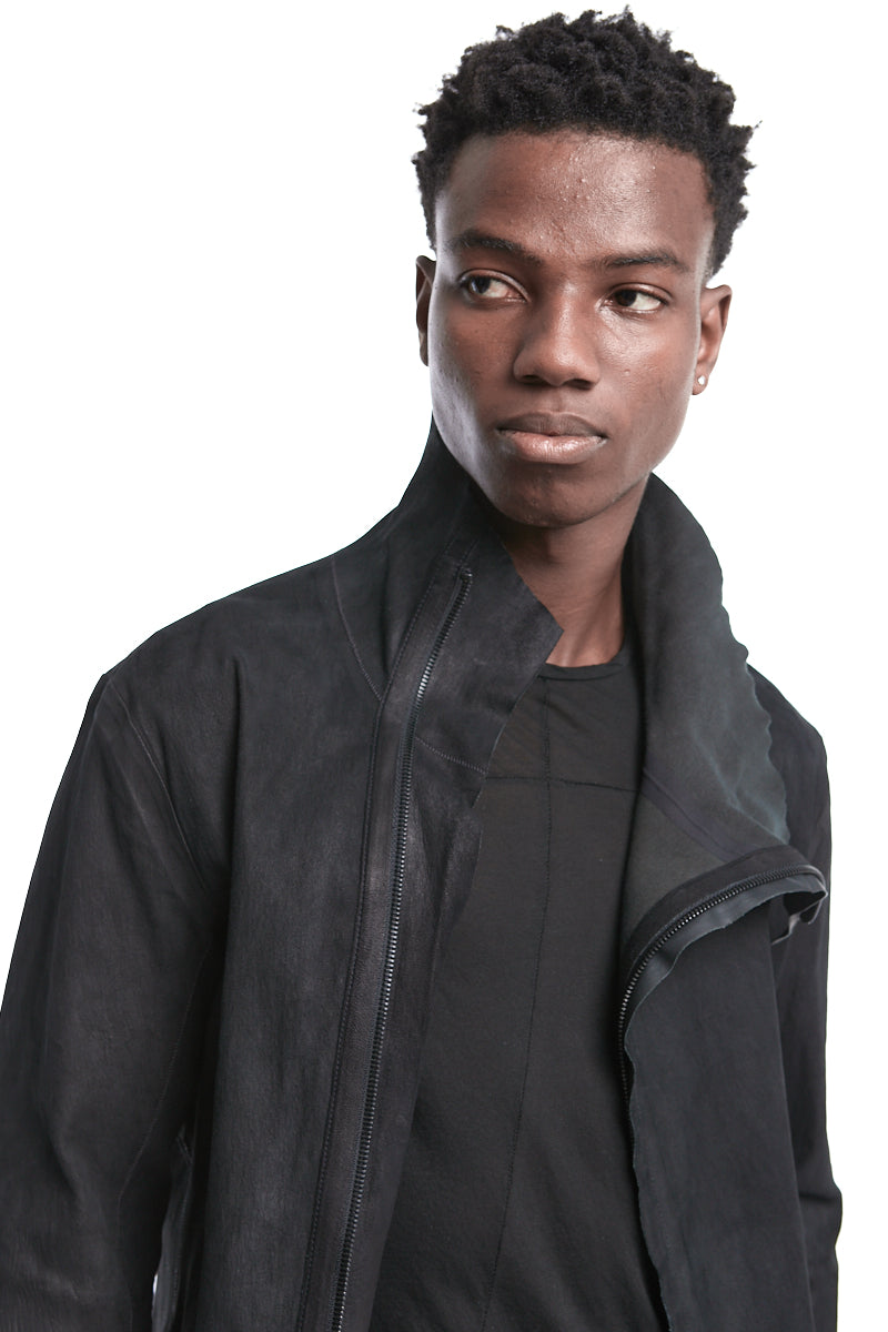 DORSAL STRETCH LEATHER JACKET