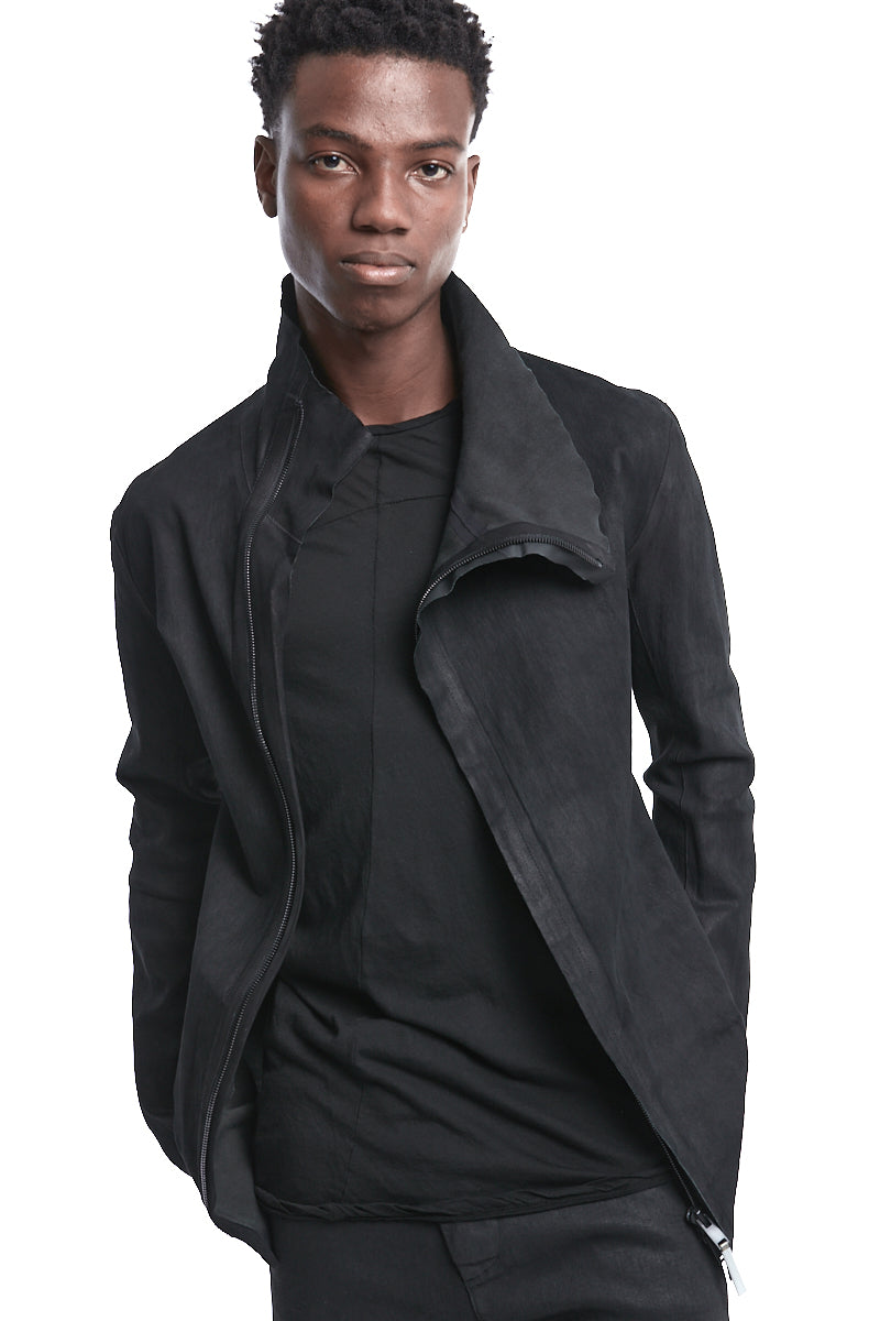 DORSAL STRETCH LEATHER JACKET