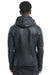 BLACK SHEARLING HOODED JACKET