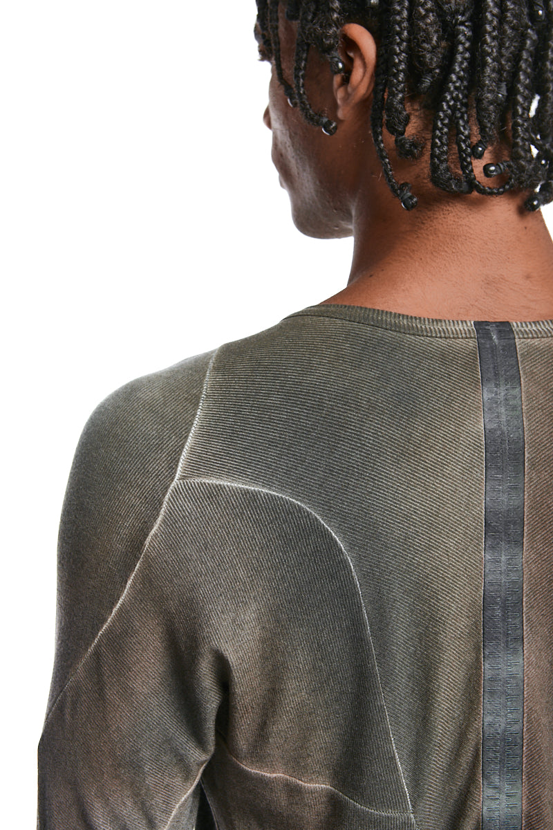 AGNON CHROME FINE RIB CASHMERE BLEND TOP