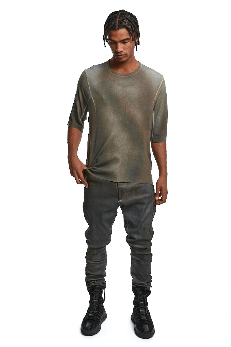 AGNON CHROME LOYAL FINE RIB CASHMERE BLEND TEE
