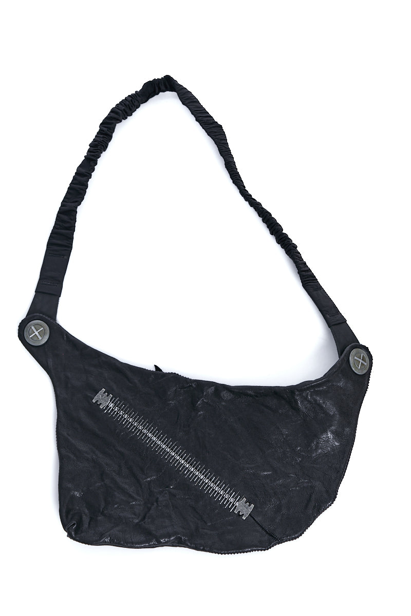 PASSAGER - BLACK CREASED LEATHER BAG