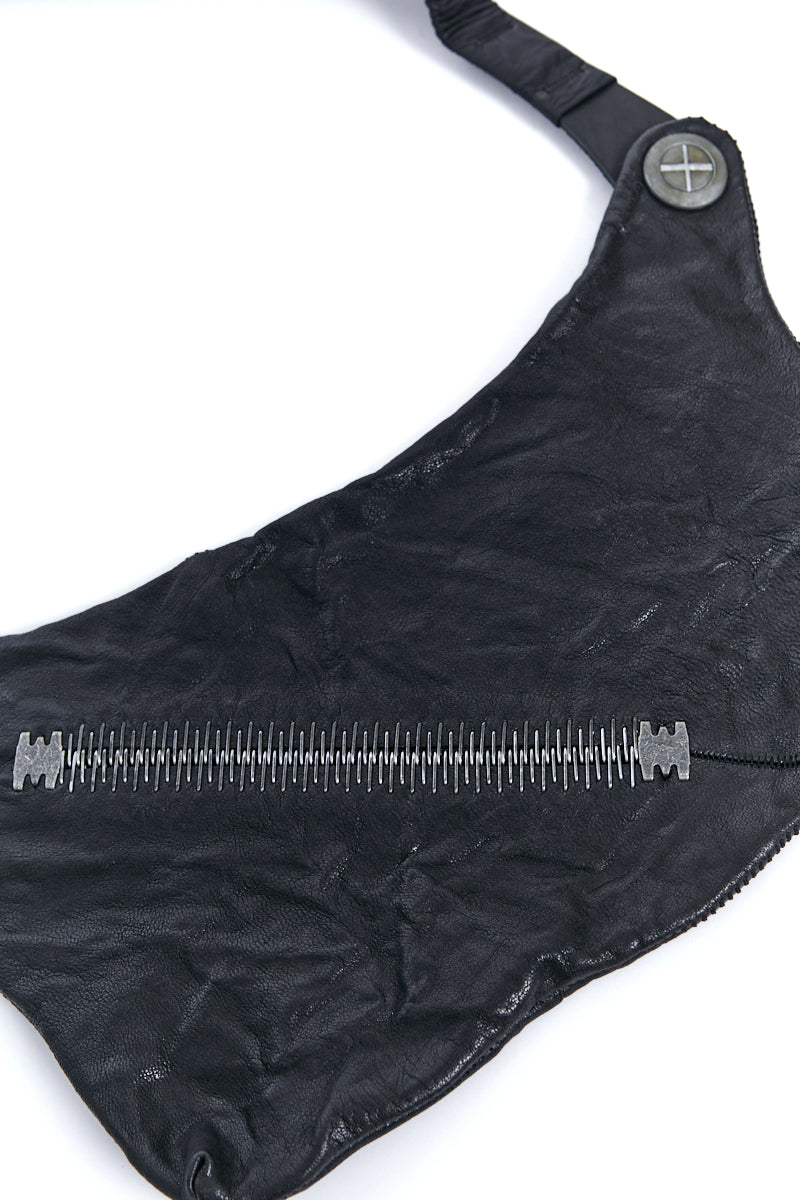 PASSAGER - BLACK CREASED LEATHER BAG
