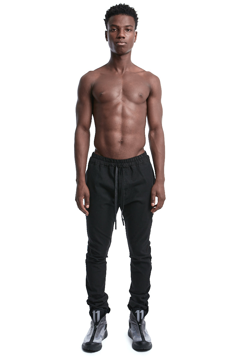 BLACK 6 POCKETS STRETCH ARMURE PANTS