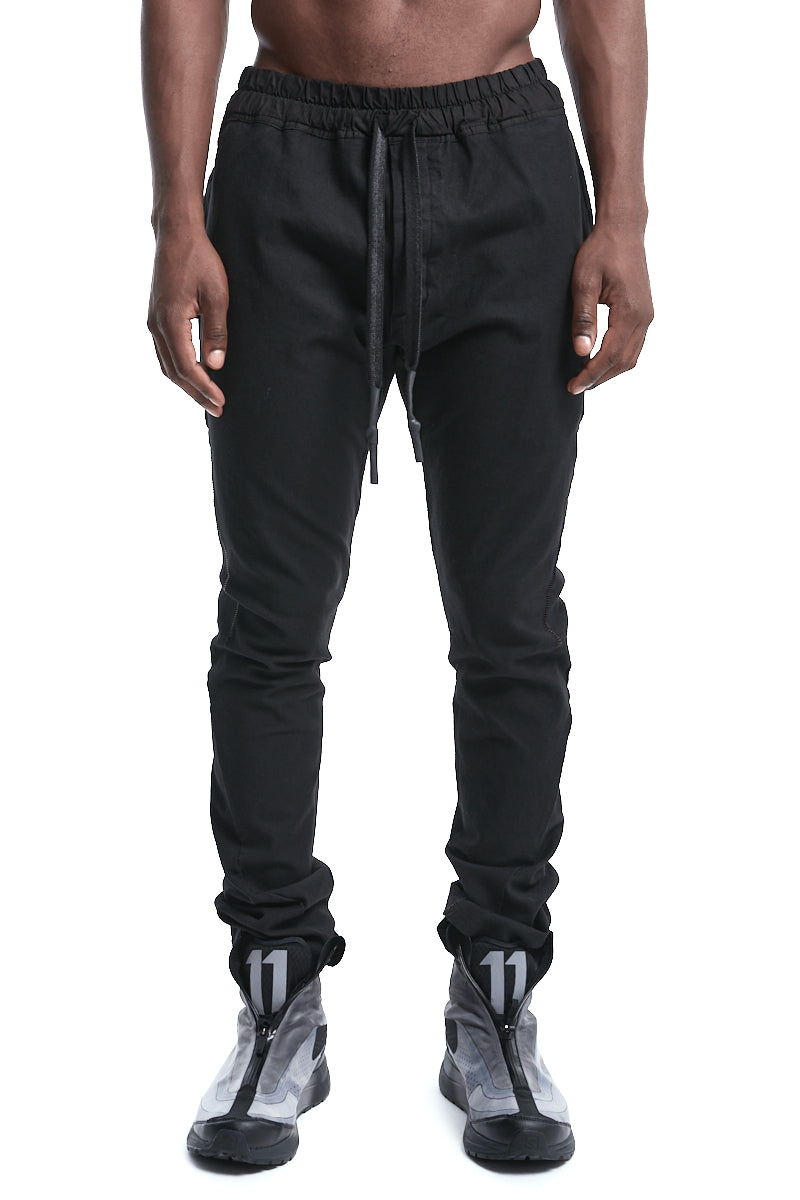 BLACK 6 POCKETS STRETCH ARMURE PANTS