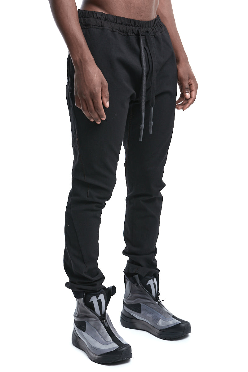 BLACK 6 POCKETS STRETCH ARMURE PANTS