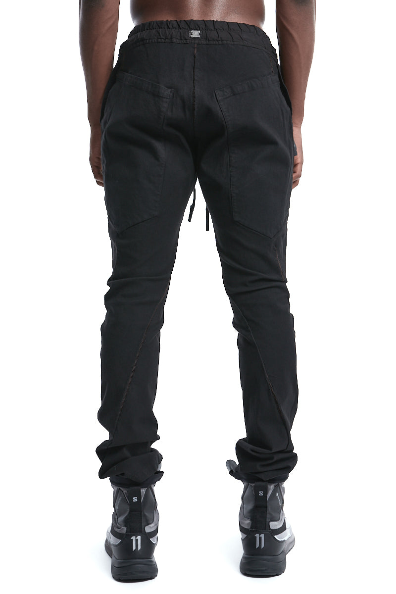 BLACK 6 POCKETS STRETCH ARMURE PANTS