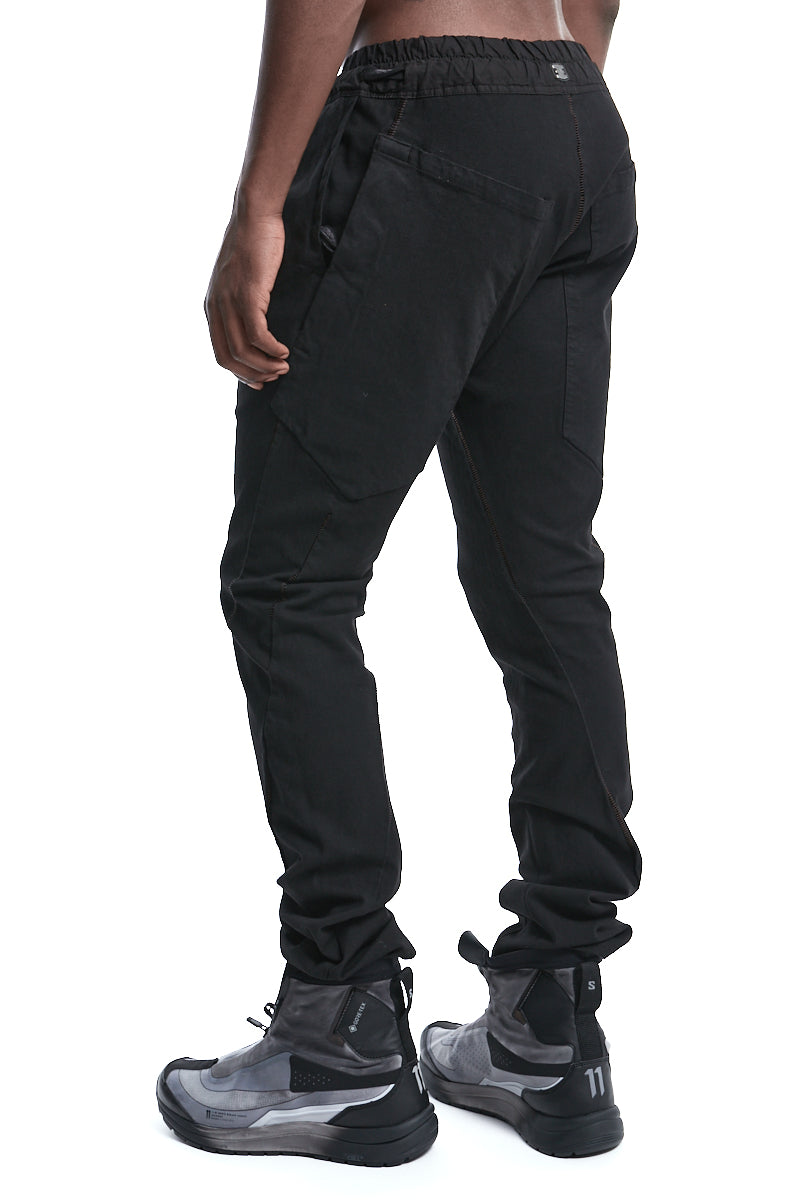 BLACK 6 POCKETS STRETCH ARMURE PANTS