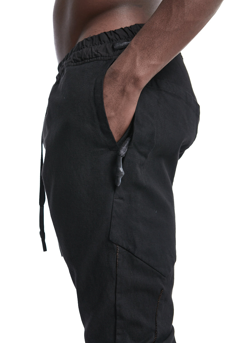 BLACK 6 POCKETS STRETCH ARMURE PANTS