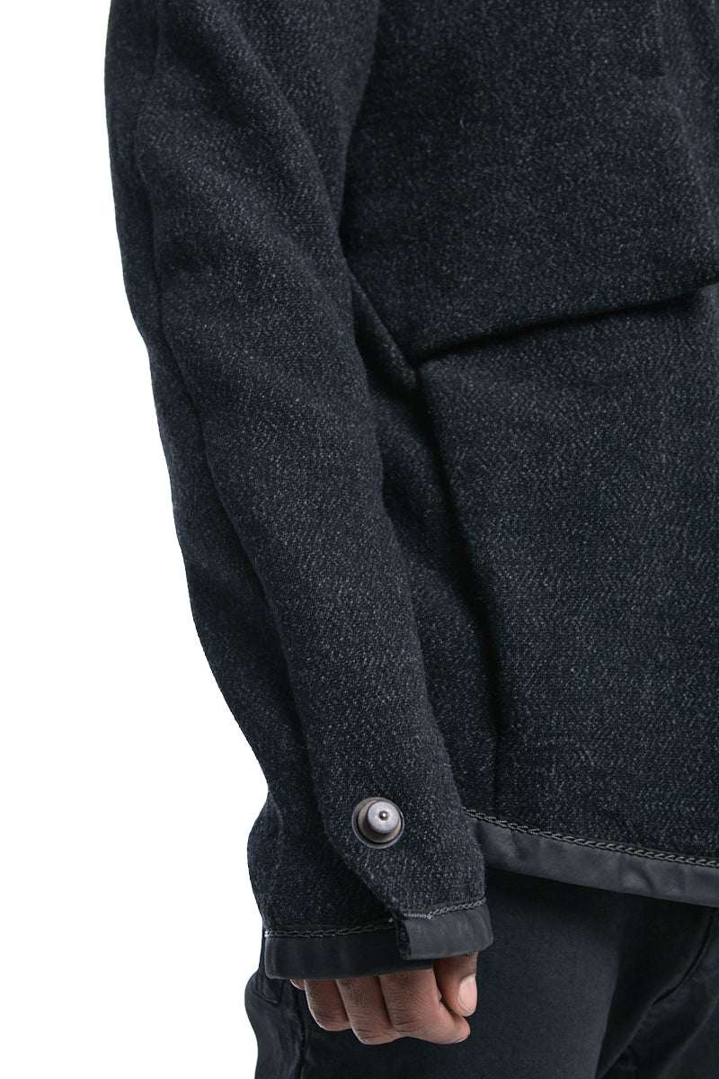 WOOL GUSSET ZIPPER JACKET