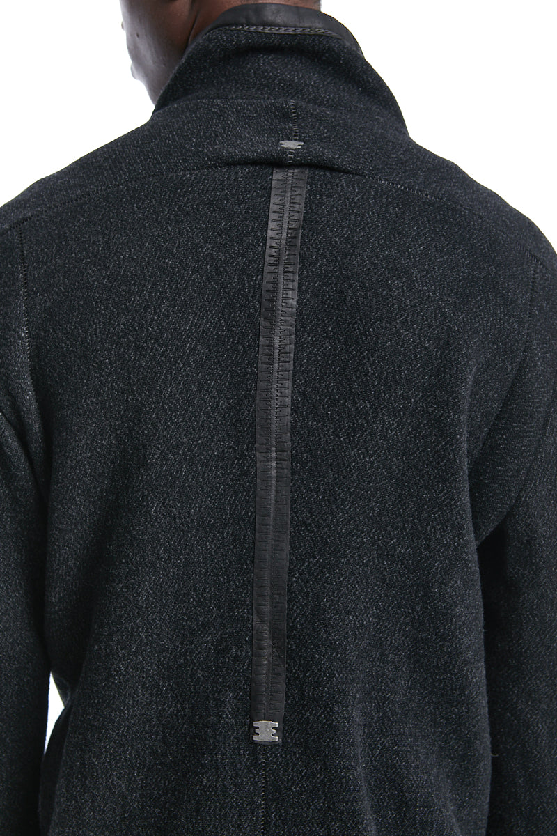 WOOL GUSSET ZIPPER JACKET